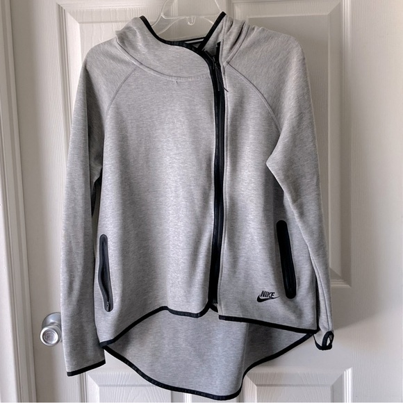Nike Hooded High Low Sweater Size M Heather Gray - Picture 2 of 16